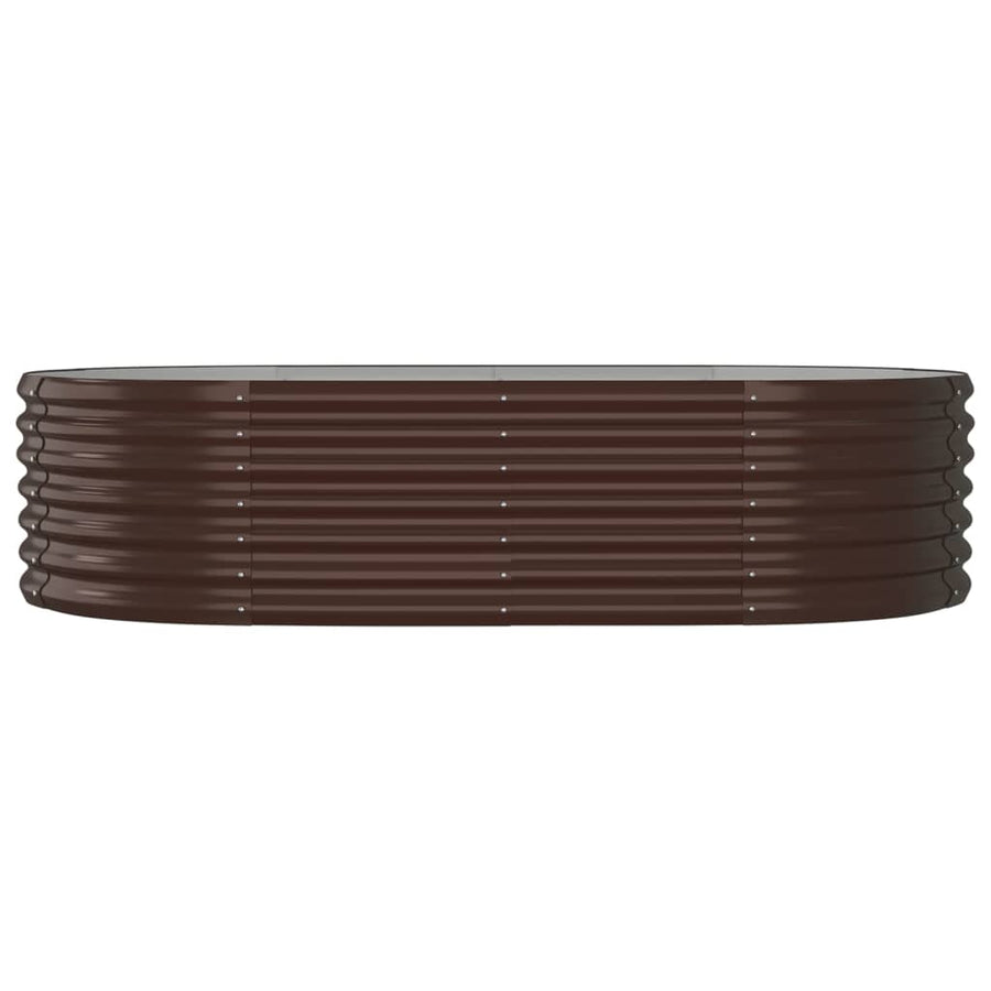 Garden Raised Bed Galvanised Steel 152x80x36 cm Brown