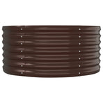 Garden Raised Bed Galvanised Steel 152x80x36 cm Brown