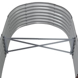 Garden Raised Bed Galvanised Steel 152x80x36 cm Brown
