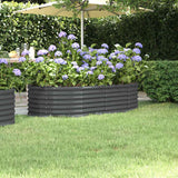 Garden Raised Bed Galvanised Steel 152x80x36 cm Anthracite