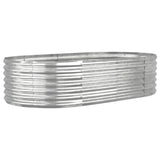 Garden Raised Bed Galvanised Steel 152x80x36 cm Silver