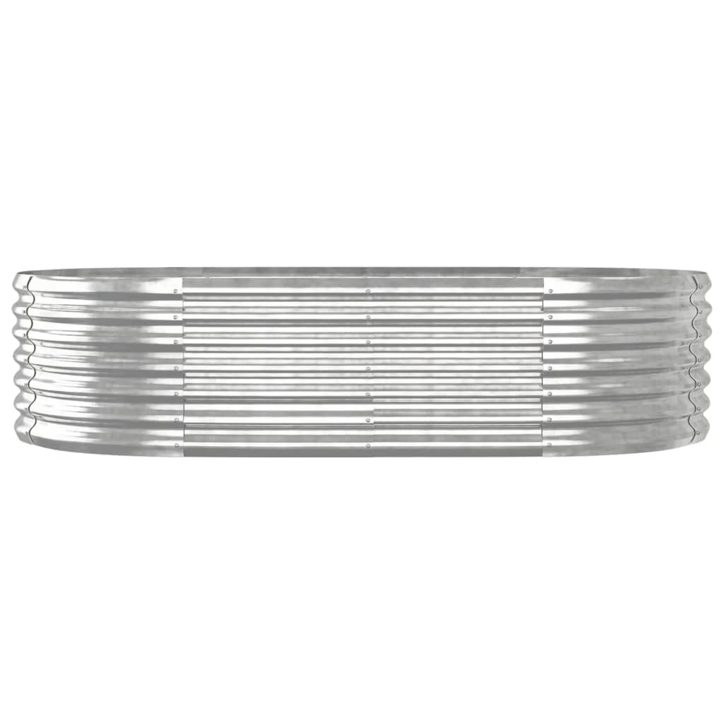Garden Raised Bed Galvanised Steel 152x80x36 cm Silver