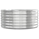 Garden Raised Bed Galvanised Steel 152x80x36 cm Silver - Top-Down View