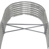 Garden Raised Bed Galvanised Steel 152x80x36 cm Silver - 45-Degree Angle