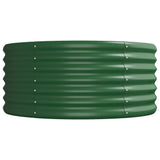 Garden Raised Bed Galvanised Steel 224x80x36 cm Green
