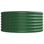 Garden Raised Bed Galvanised Steel 224x80x36 cm Green