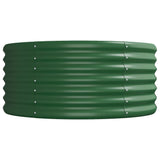 Garden Raised Bed Galvanised Steel 224x80x36 cm Green - Top-Down View