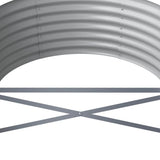 Garden Raised Bed Galvanised Steel 224x80x36 cm Grey