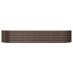 Garden Raised Bed Galvanised Steel 224x80x36 cm Brown