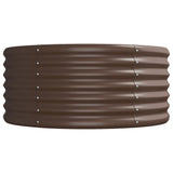 Garden Raised Bed Galvanised Steel 224x80x36 cm Brown