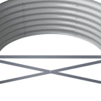Garden Raised Bed Galvanised Steel 224x80x36 cm Brown