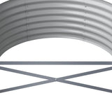 Garden Raised Bed Galvanised Steel 224x80x36 cm Brown - 45-Degree Angle