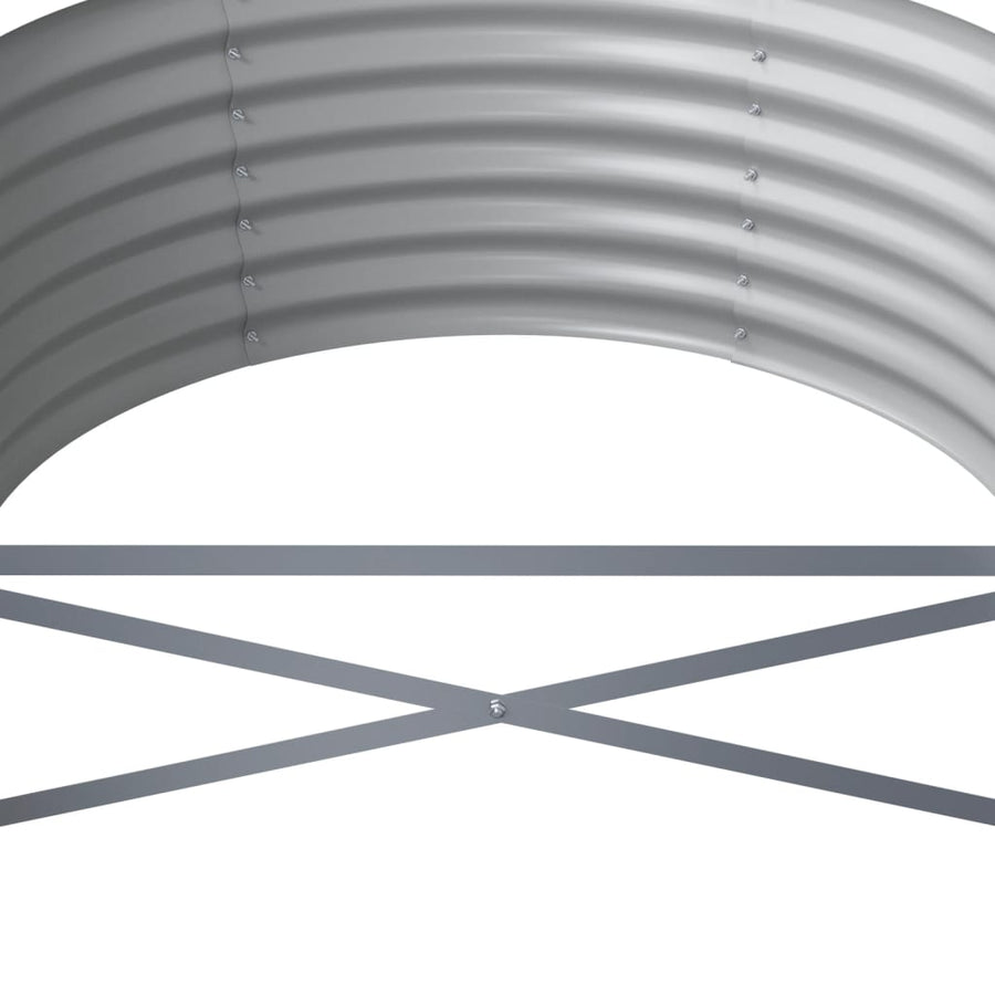 Garden Raised Bed Galvanised Steel 224x80x36 cm Brown