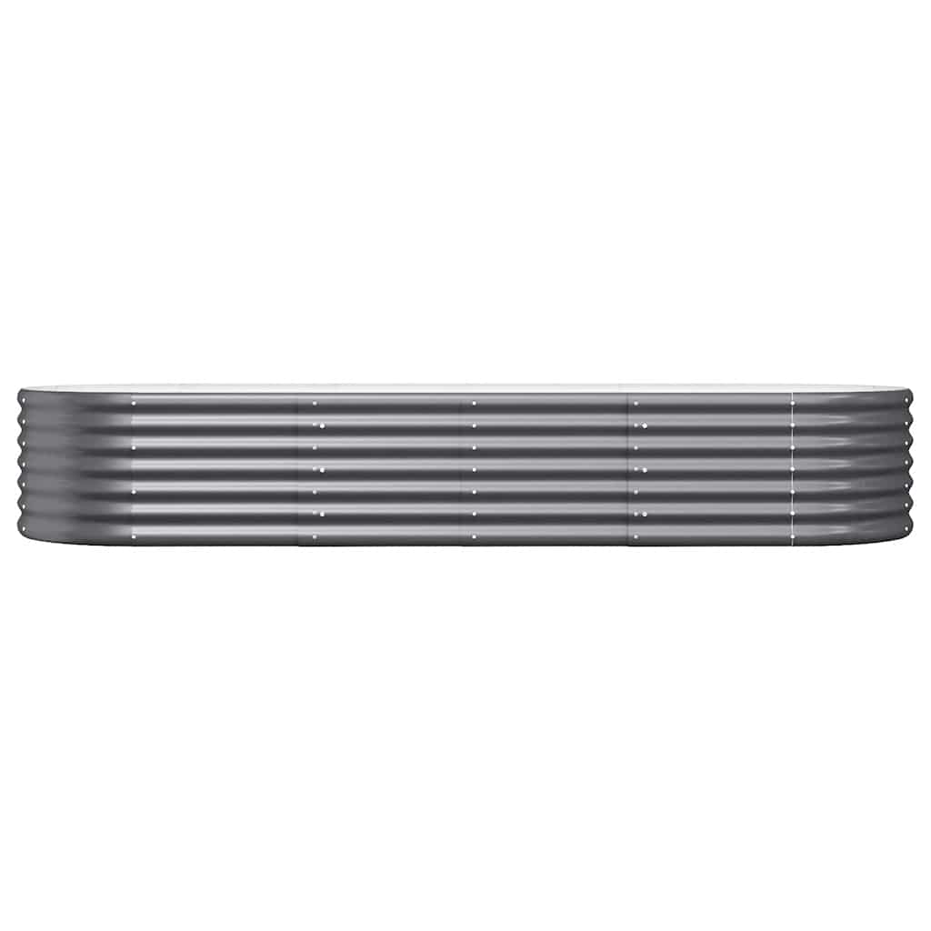 Garden Raised Bed Galvanised Steel 224x80x36 cm Anthracite