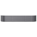 Garden Raised Bed Galvanised Steel 224x80x36 cm Anthracite