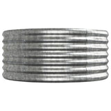 Garden Raised Bed Galvanised Steel 224x80x36 cm Silver