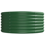 Garden Raised Bed Galvanised Steel 296x80x36 cm Green - Top-Down View
