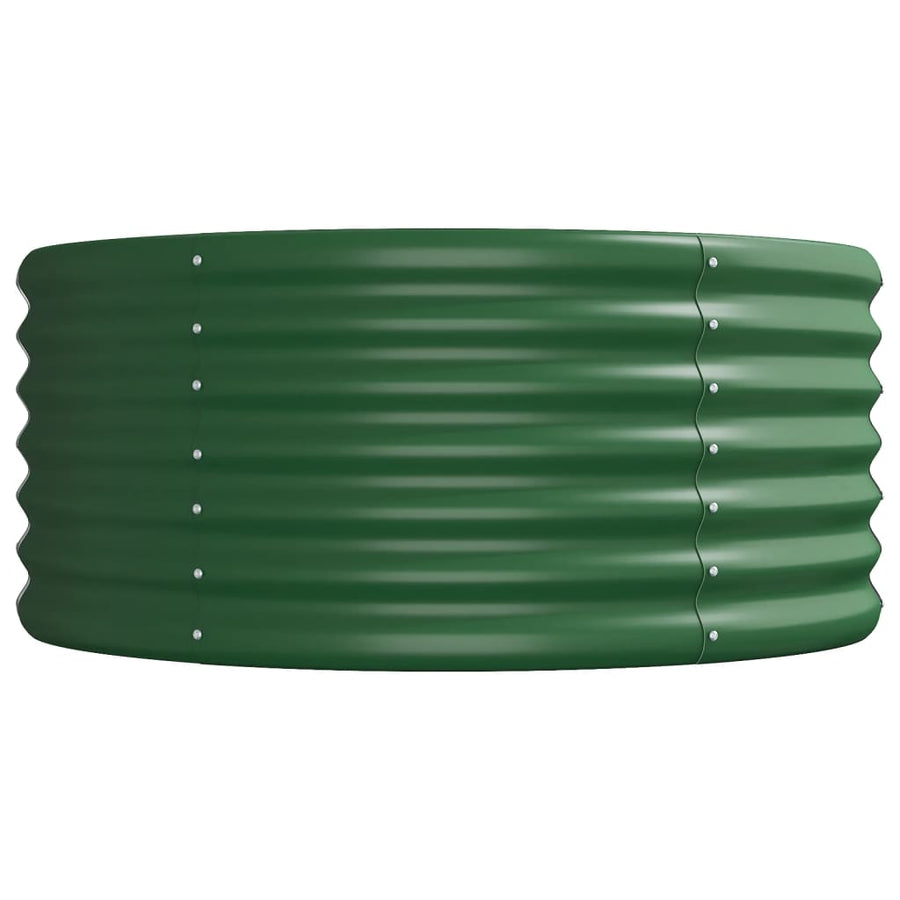 Garden Raised Bed Galvanised Steel 296x80x36 cm Green