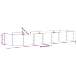 Garden Raised Bed Galvanised Steel 296x80x36 cm Green - Rear View