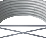 Garden Raised Bed Galvanised Steel 296x80x36 cm Brown - 45-Degree Angle