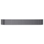 Garden Raised Bed Galvanised Steel 296x80x36 cm Anthracite