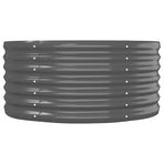 Garden Raised Bed Galvanised Steel 296x80x36 cm Anthracite