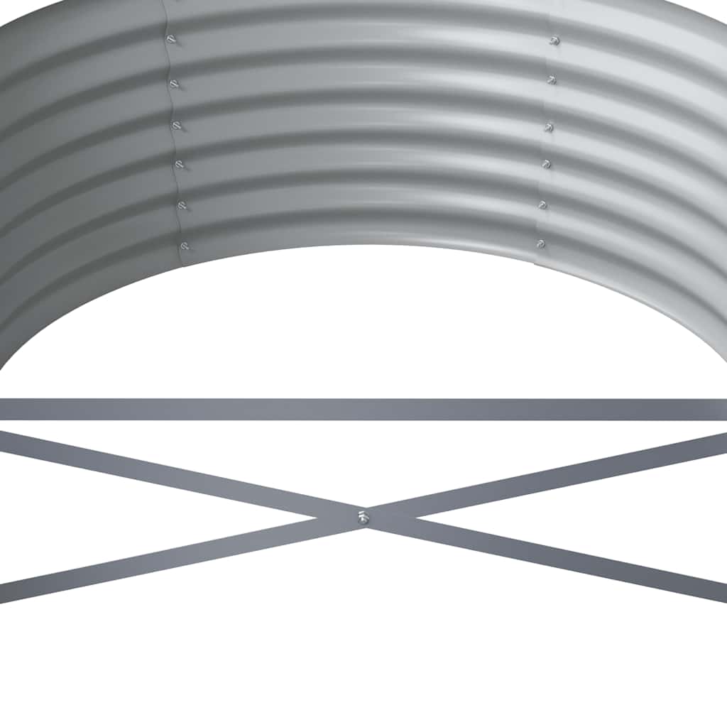 Garden Raised Bed Galvanised Steel 296x80x36 cm Anthracite