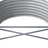 Garden Raised Bed Galvanised Steel 296x80x36 cm Anthracite