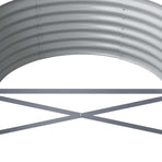 Garden Raised Bed Galvanised Steel 296x80x36 cm Anthracite