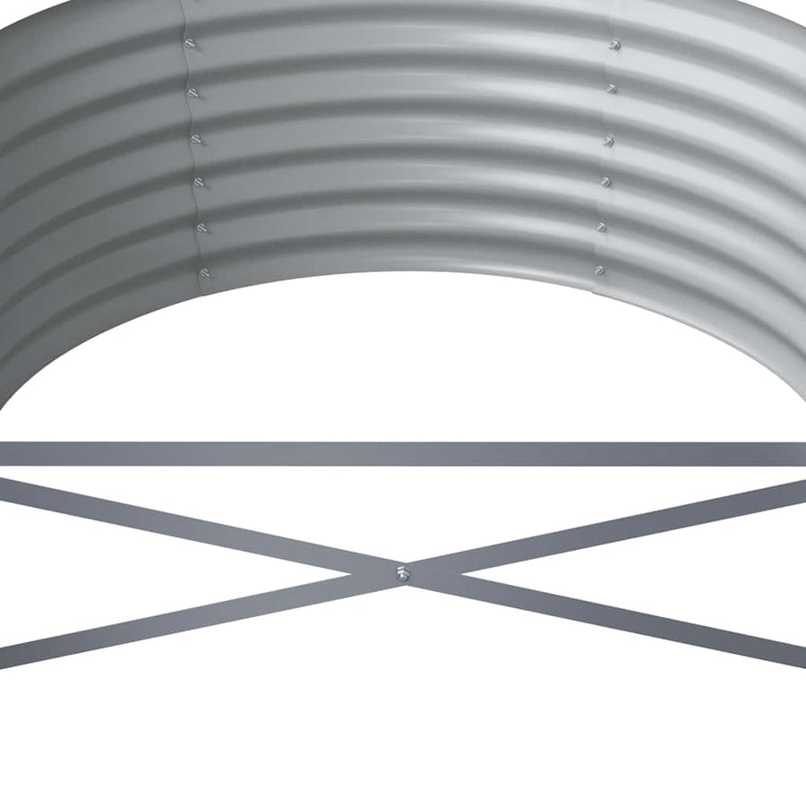 Garden Raised Bed Galvanised Steel 296x80x36 cm Anthracite