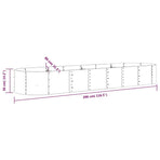 Garden Raised Bed Galvanised Steel 296x80x36 cm Anthracite