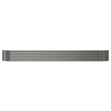 Garden Raised Bed Galvanised Steel 368x80x36 cm Grey