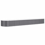 Garden Raised Bed Galvanised Steel 368x80x36 cm Anthracite