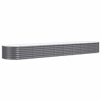 Garden Raised Bed Galvanised Steel 368x80x36 cm Anthracite