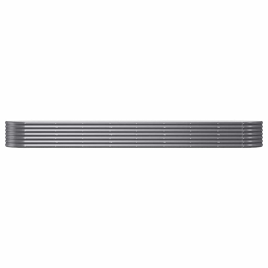 Garden Raised Bed Galvanised Steel 368x80x36 cm Anthracite