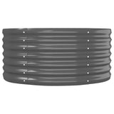 Garden Raised Bed Galvanised Steel 368x80x36 cm Anthracite