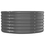 Garden Raised Bed Galvanised Steel 368x80x36 cm Anthracite