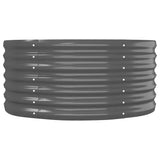 Garden Raised Bed Galvanised Steel 368x80x36 cm Anthracite - Top-Down View