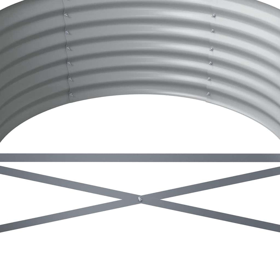 Garden Raised Bed Galvanised Steel 368x80x36 cm Anthracite