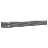 Garden Raised Bed Galvanised Steel 440x80x36 cm Anthracite