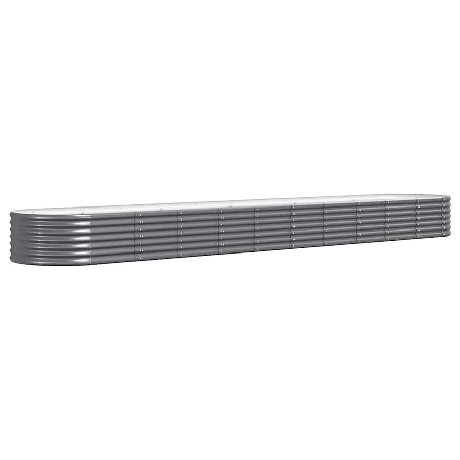 Garden Raised Bed Galvanised Steel 440x80x36 cm Anthracite
