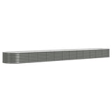Garden Raised Bed Galvanised Steel 512x80x36 cm Grey