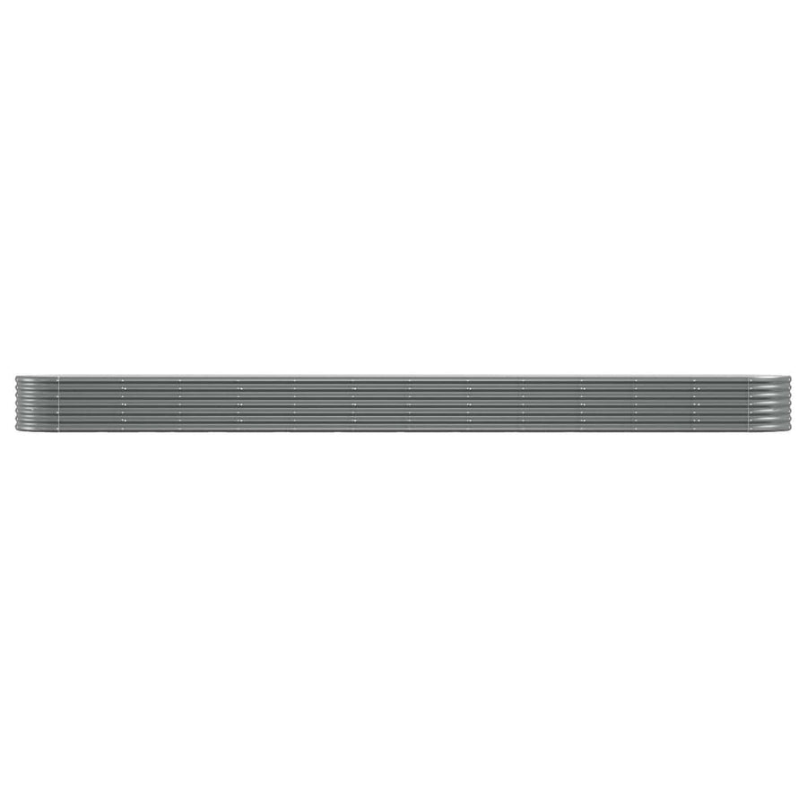 Garden Raised Bed Galvanised Steel 512x80x36 cm Grey