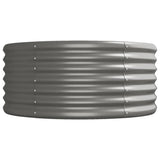 Garden Raised Bed Galvanised Steel 512x80x36 cm Grey