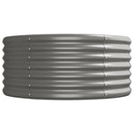 Garden Raised Bed Galvanised Steel 512x80x36 cm Grey