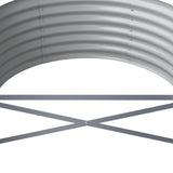Garden Raised Bed Galvanised Steel 512x80x36 cm Grey