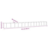 Garden Raised Bed Galvanised Steel 512x80x36 cm Grey