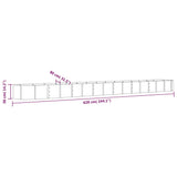 Garden Raised Bed Galvanised Steel 620x80x36 cm Grey