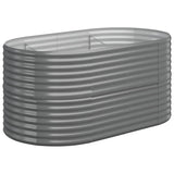 Garden Raised Bed Galvanised Steel 152x80x68 cm Grey