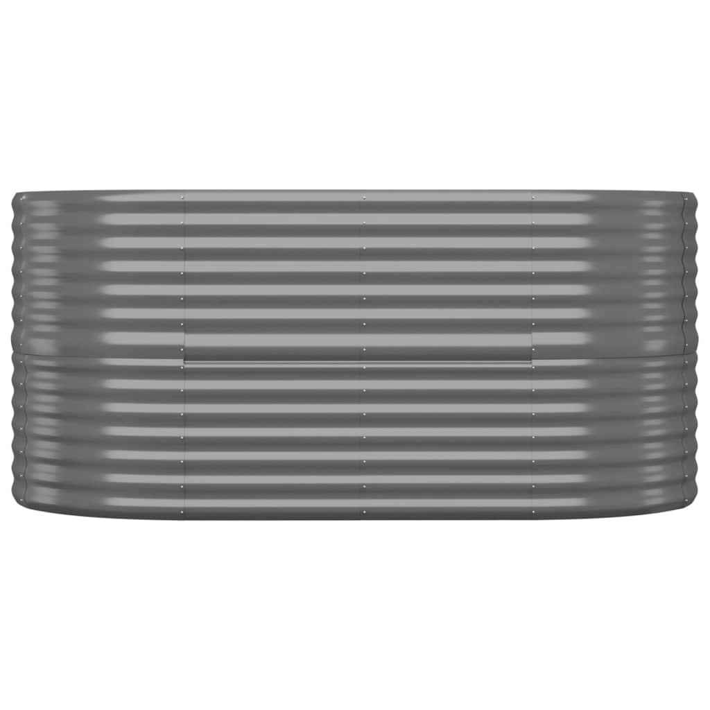 Garden Raised Bed Galvanised Steel 152x80x68 cm Grey